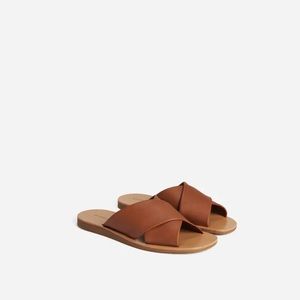 Everlane Day Crossover Sandal in Sienna Brown, Size 6